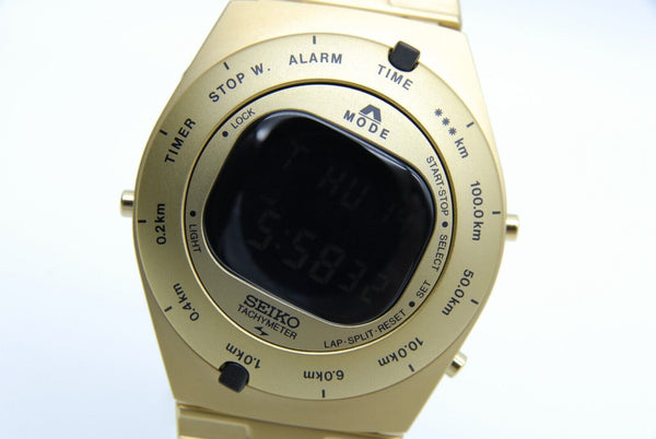 【 UNUSED 】 SEIKO Giugiaro Design A825-00D0 39mm 100m Water Resist Qz Men's Watch